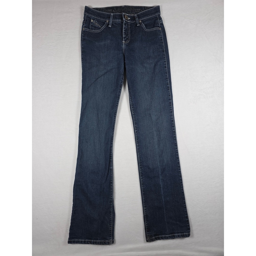 Wrangler Jeans Q-Baby Ultimate Riding Bootcut 3/4x34 Dark Wash Western Cowgirl